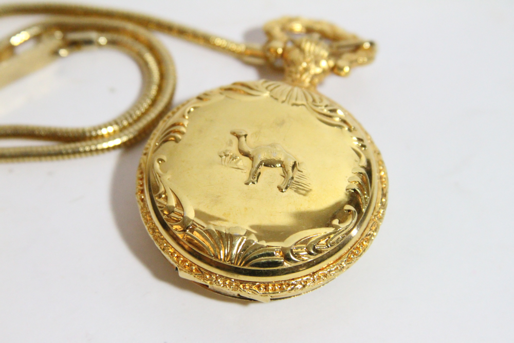 Joe "Camel" 80th Anniversary Pocket Watch and Deep Blue Glass Ash Tray