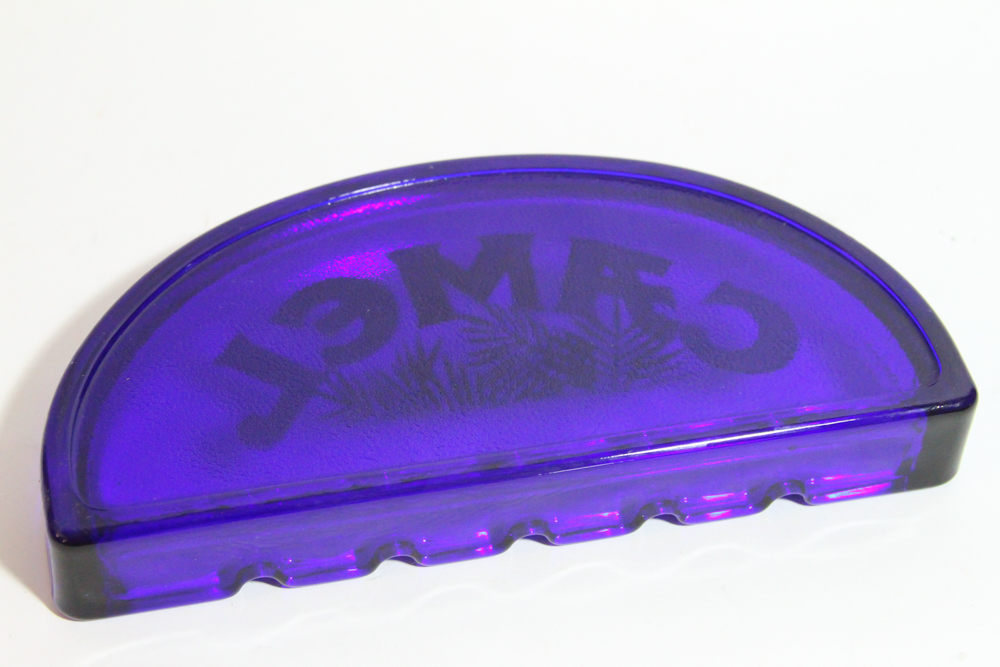 Joe "Camel" 80th Anniversary Pocket Watch and Deep Blue Glass Ash Tray