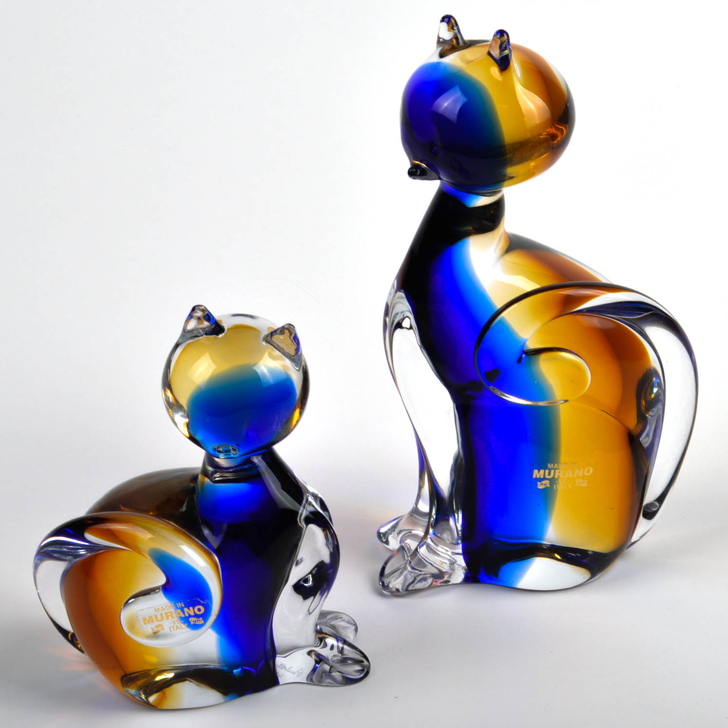 Rubelli Signed Limited Edition Murano Glass Cats