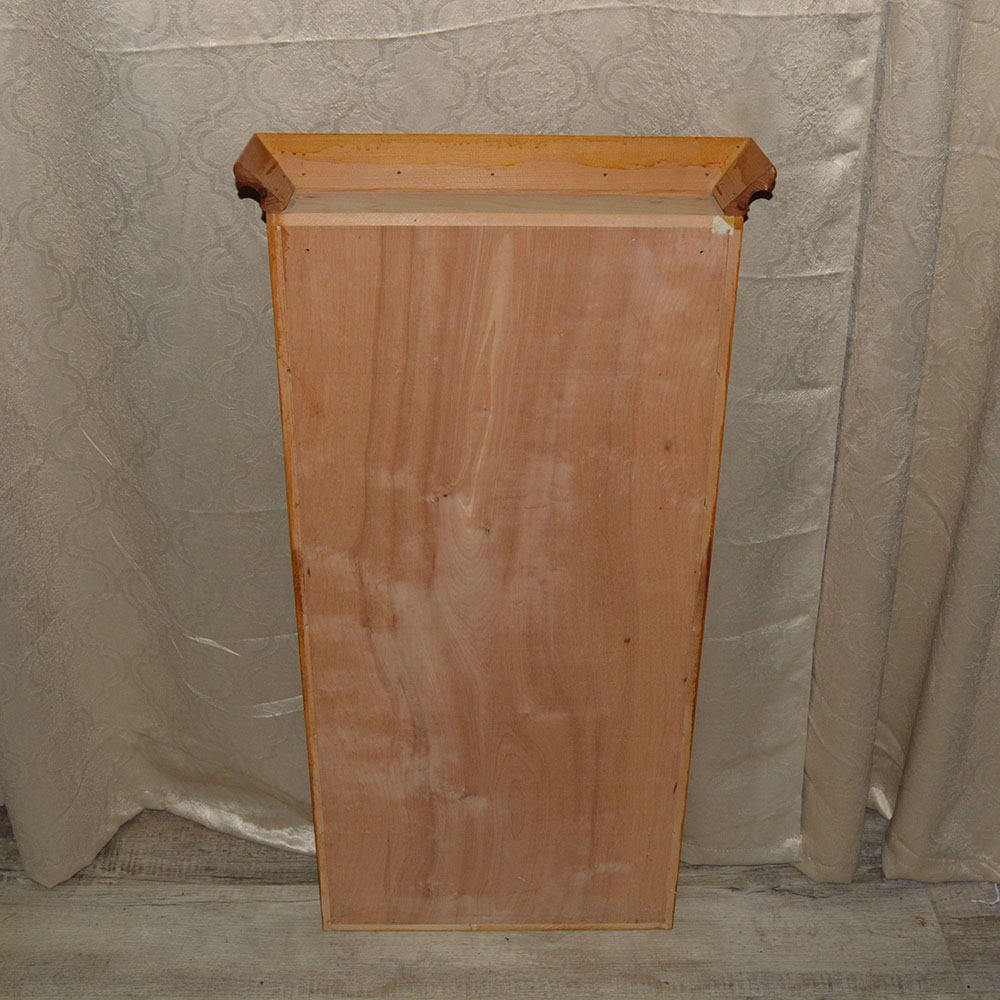 Glass Front Oak Wall Display Cabinet