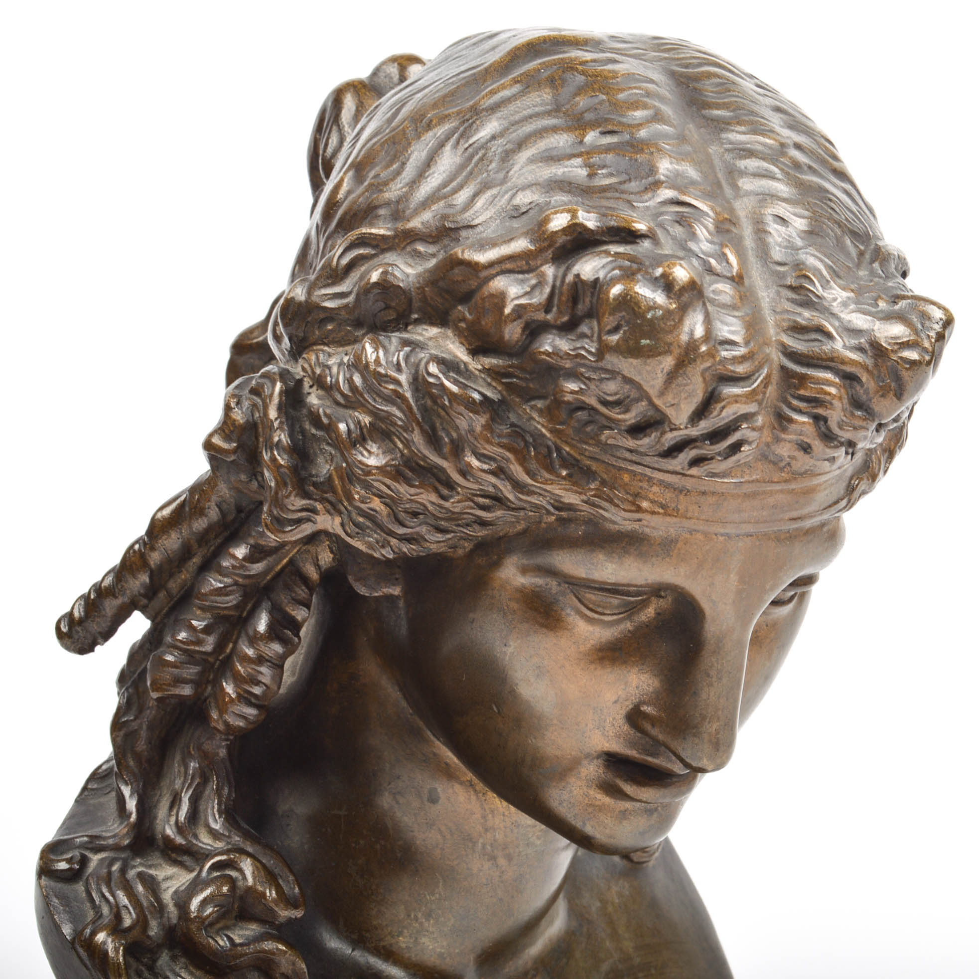 Bronze Finished Female Bust