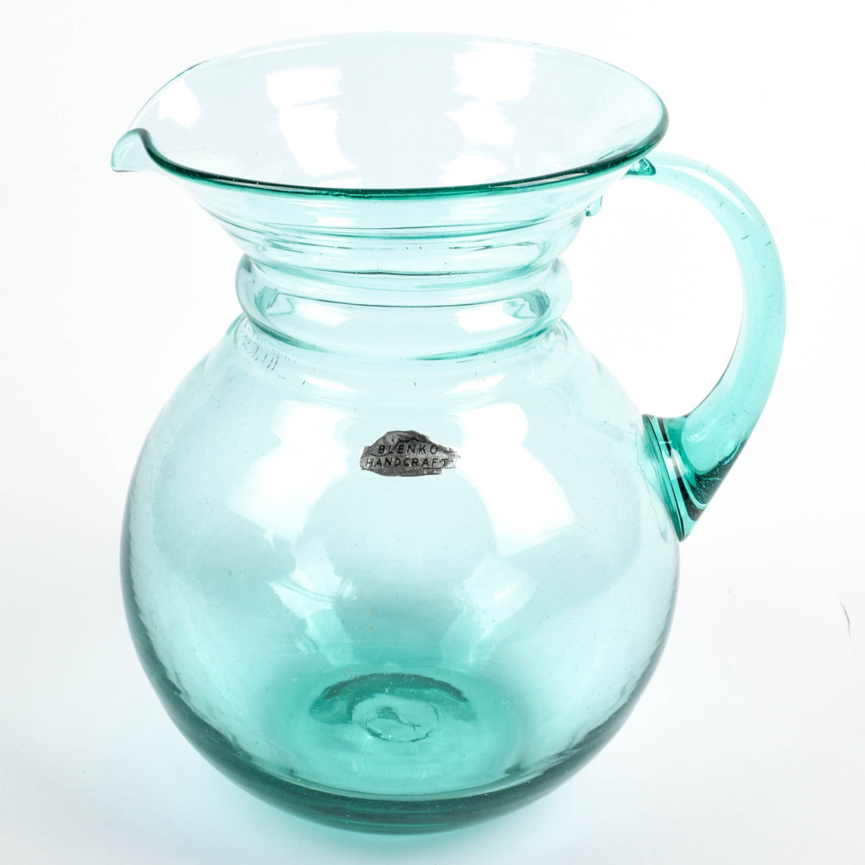 Two Vintage Blenko Glass Pitchers