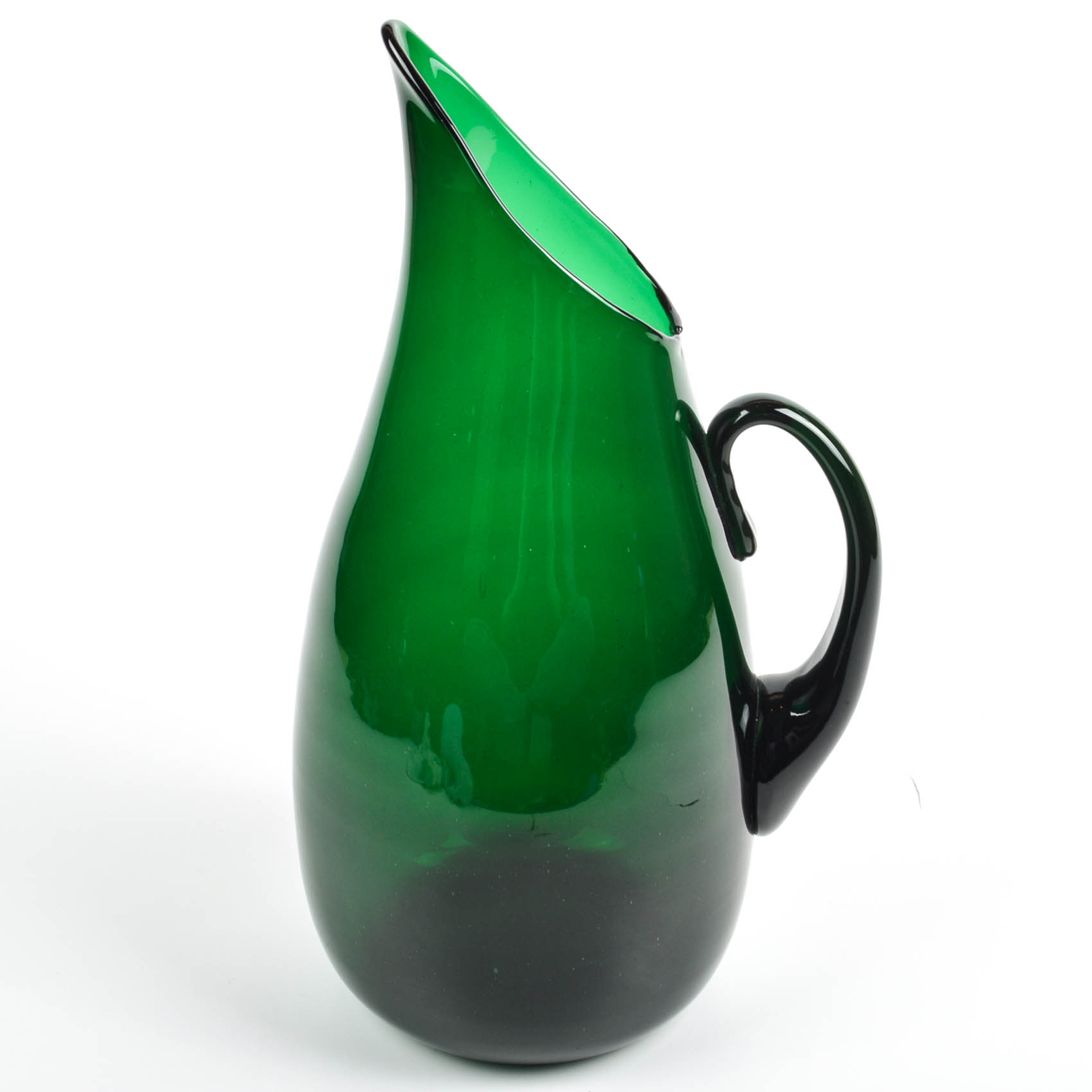 Two Vintage Blenko Glass Pitchers