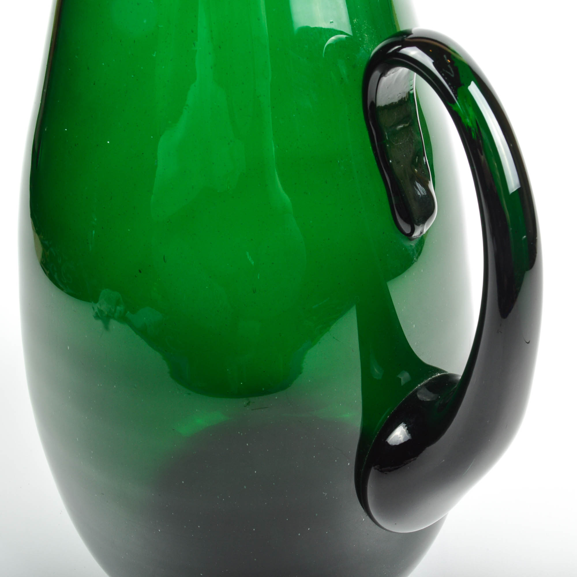 Two Vintage Blenko Glass Pitchers