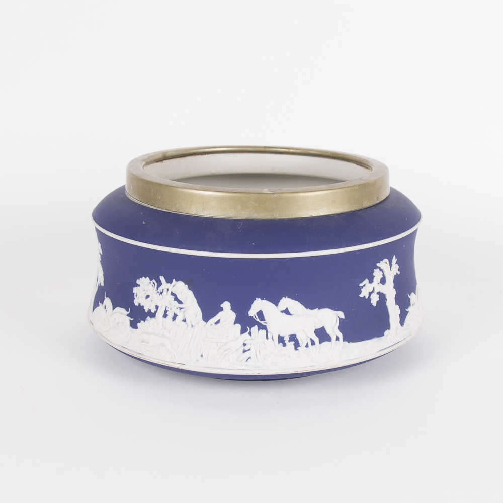 Adams Tunstall Dark Blue Jasperware Bowl