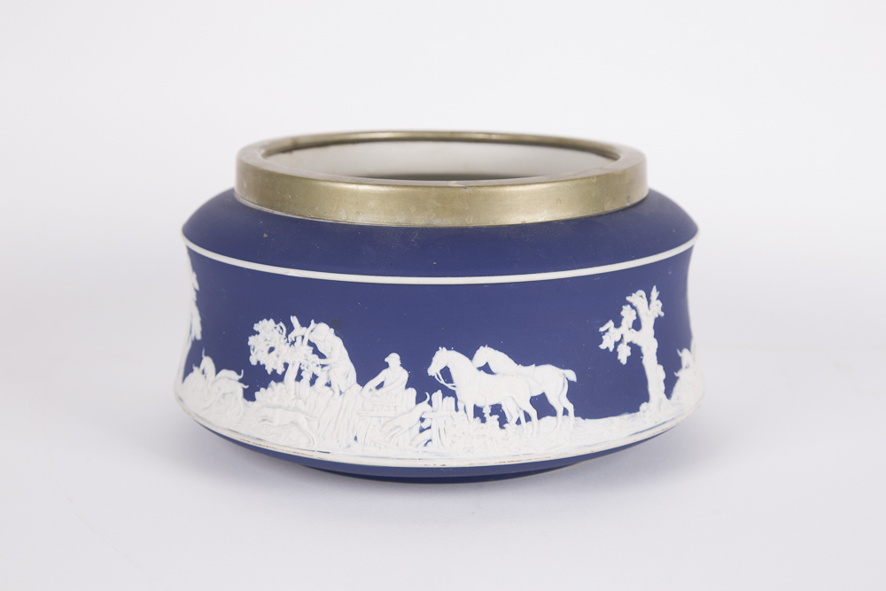 Adams Tunstall Dark Blue Jasperware Bowl