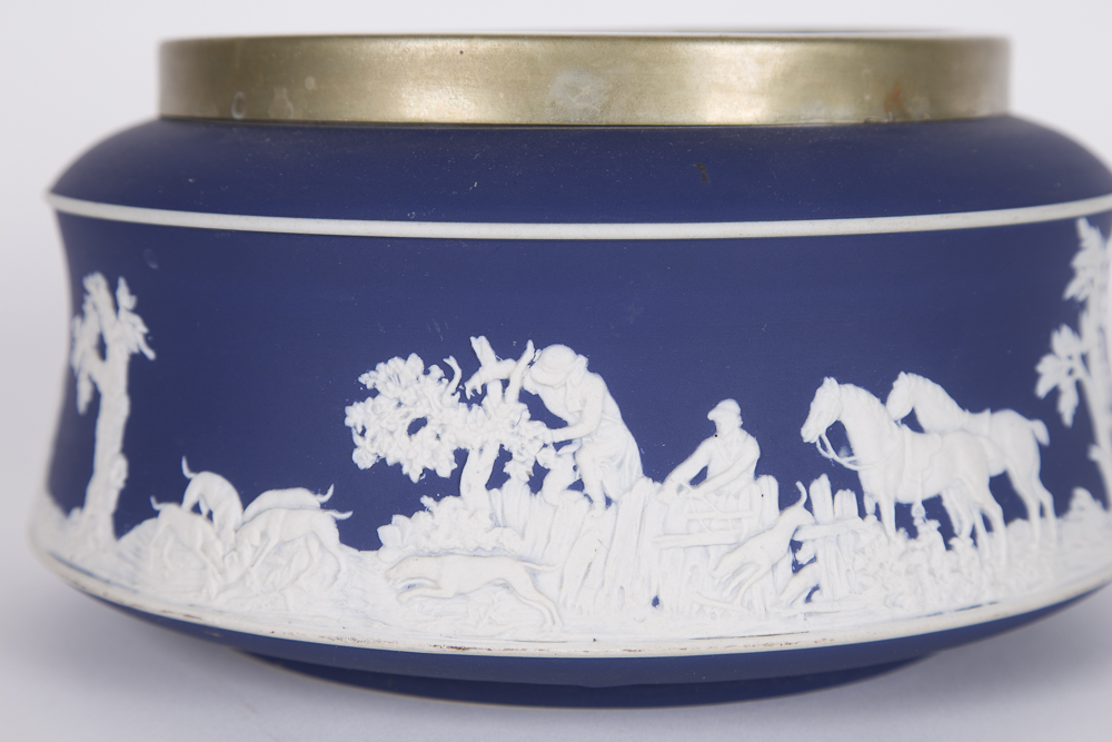 Adams Tunstall Dark Blue Jasperware Bowl