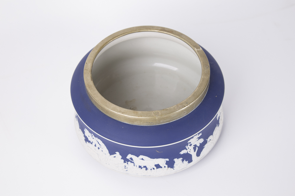 Adams Tunstall Dark Blue Jasperware Bowl