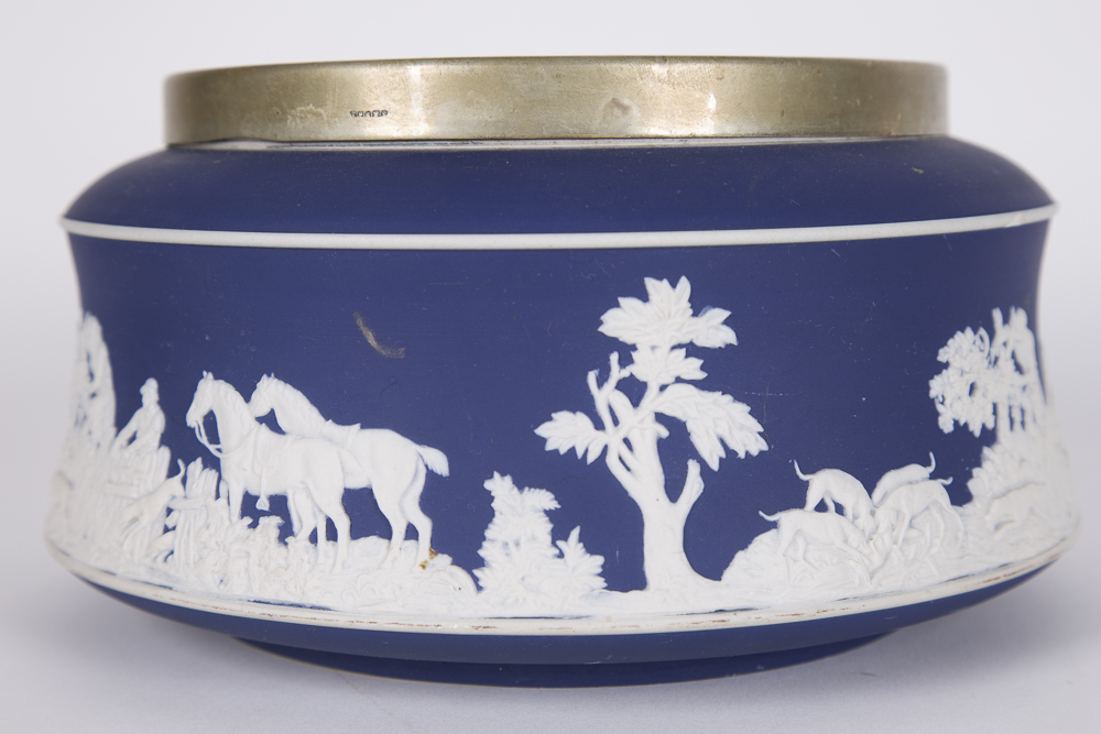 Adams Tunstall Dark Blue Jasperware Bowl