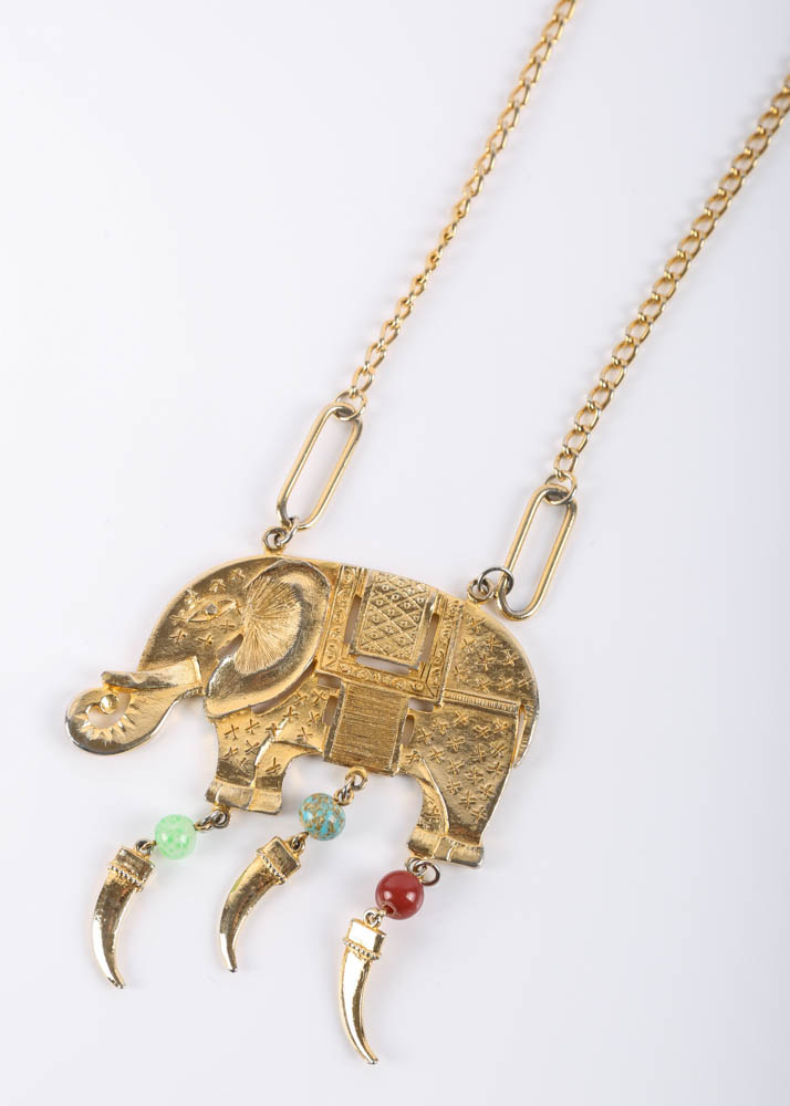 Vintage Lane Jewelry Chest of Gold Tone Costume Jewelry