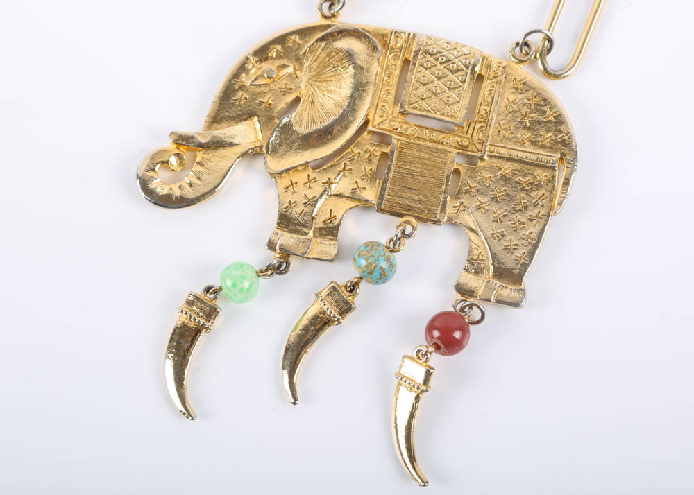 Vintage Lane Jewelry Chest of Gold Tone Costume Jewelry