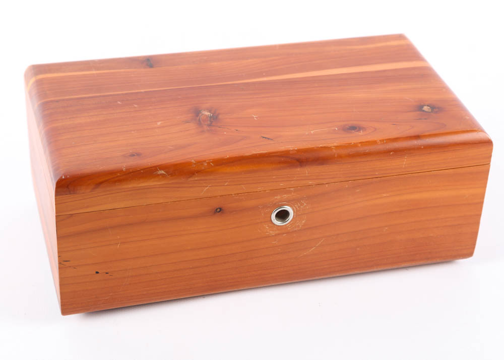 Vintage Lane Jewelry Chest of Silver Tone Costume Jewelry