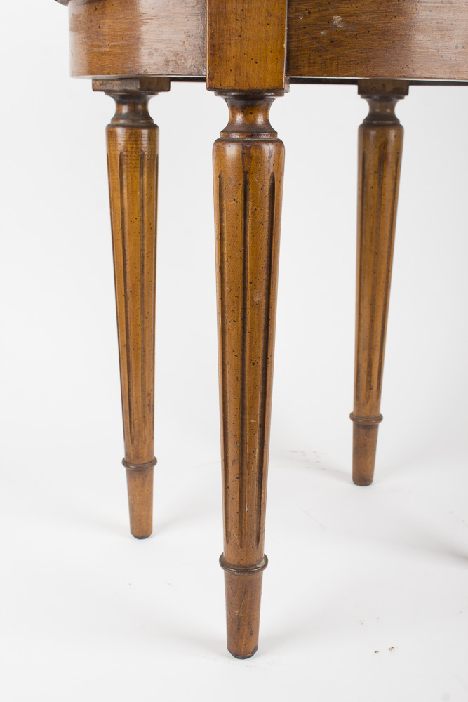 Louis XVI Style Marble Top Bouillotte Table