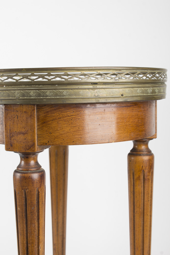 Louis XVI Style Marble Top Bouillotte Table