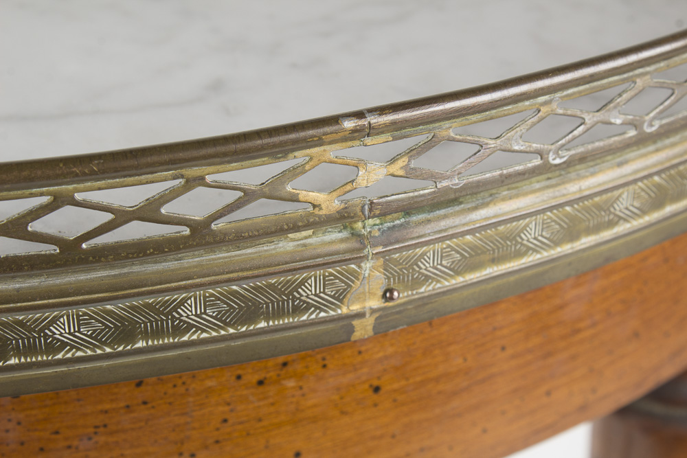 Louis XVI Style Marble Top Bouillotte Table