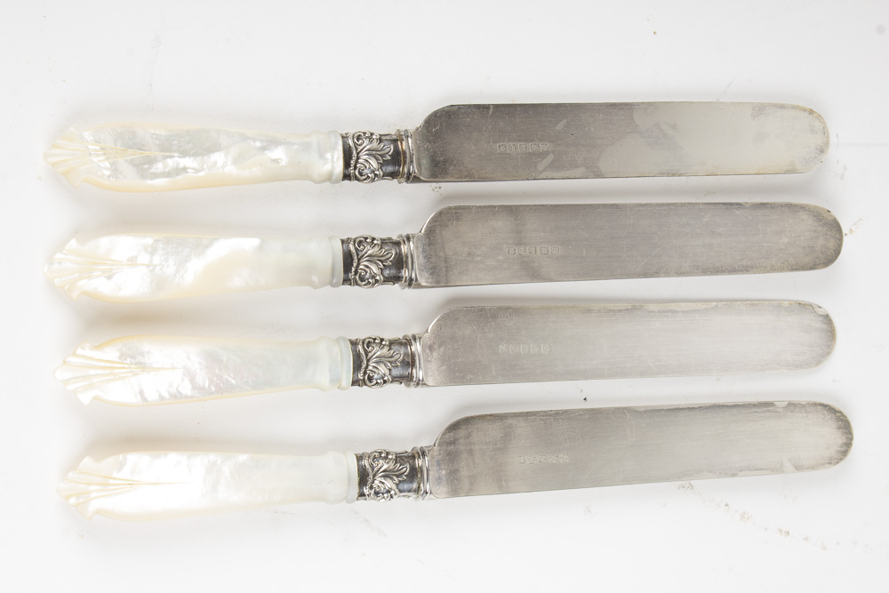 Harrison Bros & Howson Knives With Mother Of Pearl Handles