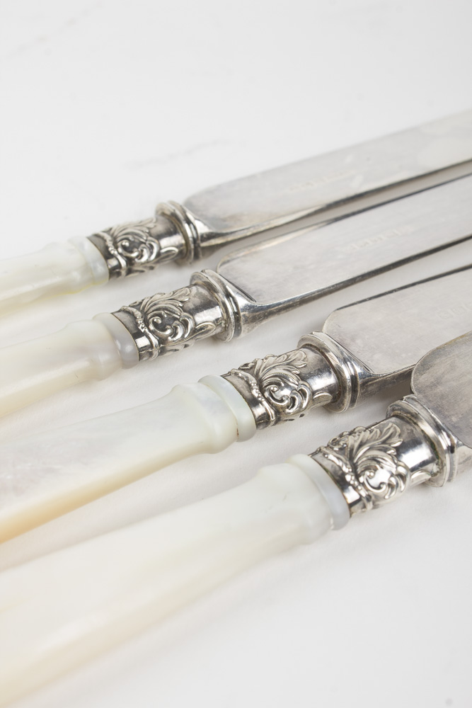 Harrison Bros & Howson Knives With Mother Of Pearl Handles