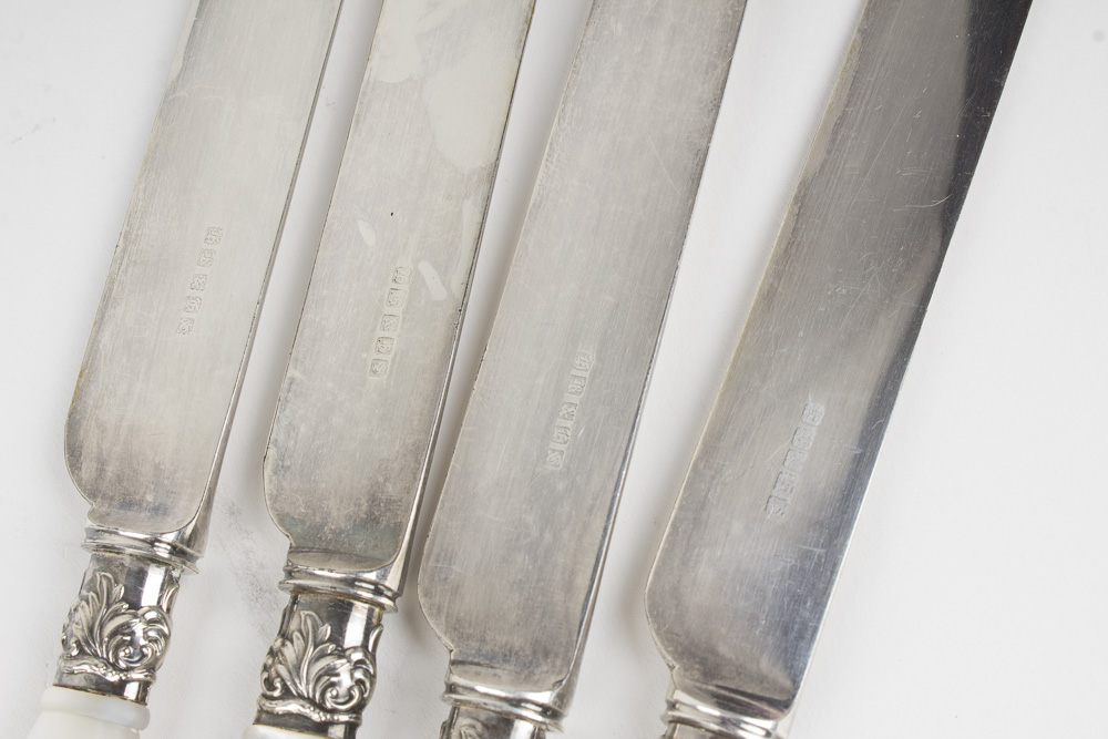 Harrison Bros & Howson Knives With Mother Of Pearl Handles