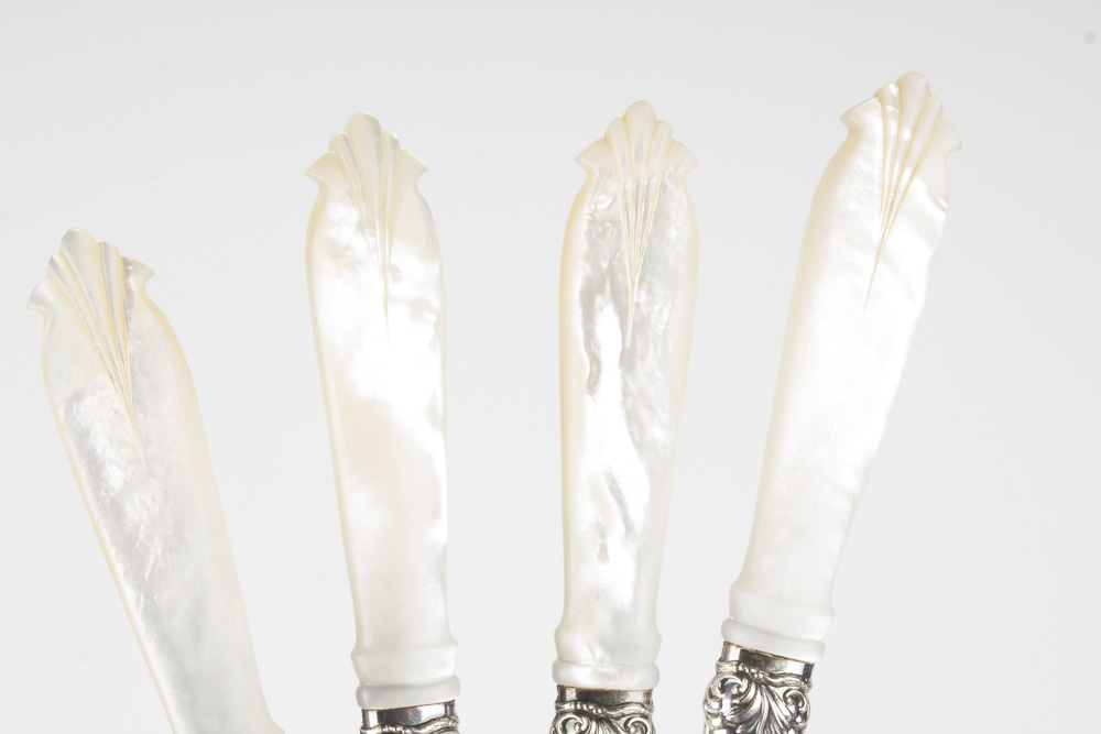 Harrison Bros & Howson Knives With Mother Of Pearl Handles