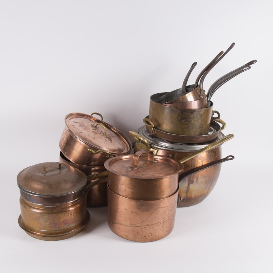 Collection of Copper Clad Cookware