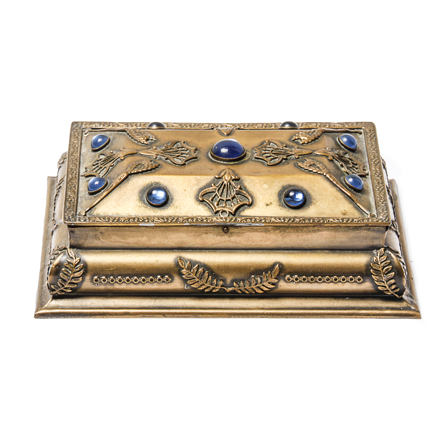 Antique Brass Jewelry Box