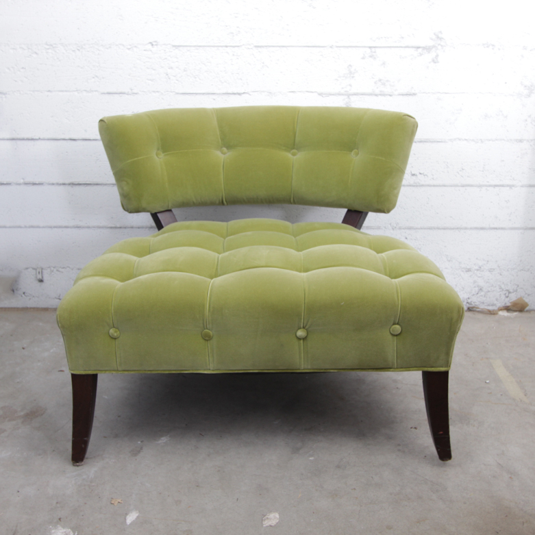 Mid-Century Velvet Side Chair