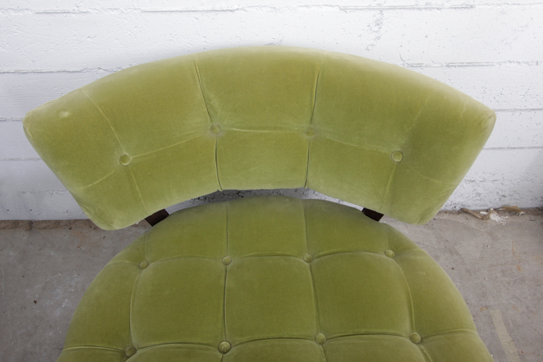 Mid-Century Velvet Side Chair