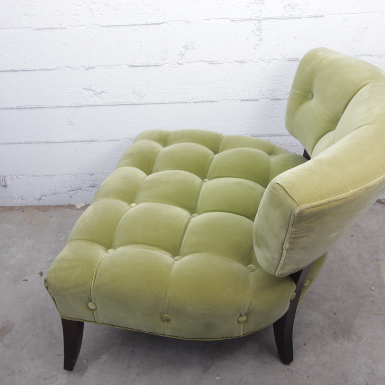 Mid-Century Velvet Side Chair