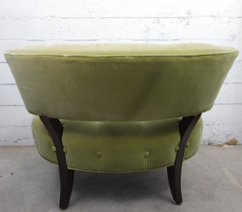 Mid-Century Velvet Side Chair