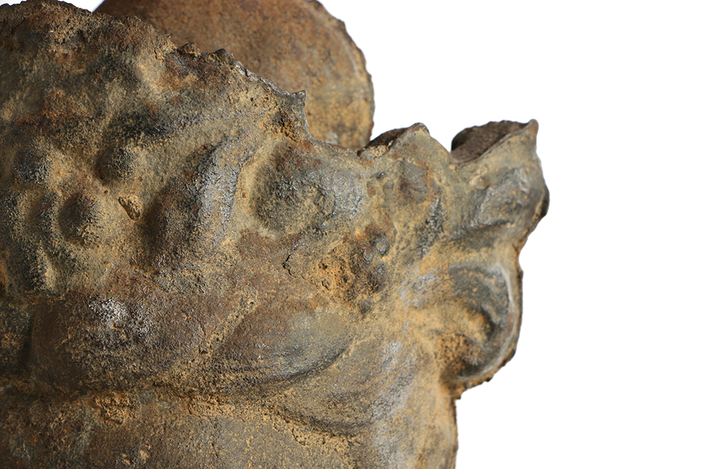 19th Century Bodhisattva Bust on Wooden Pedestal