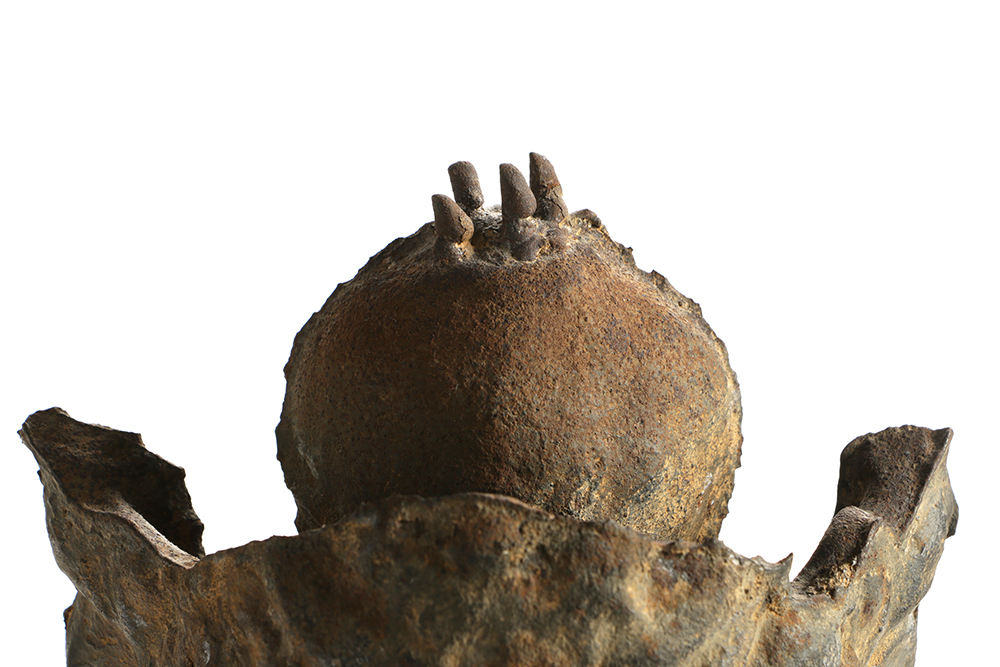 19th Century Bodhisattva Bust on Wooden Pedestal