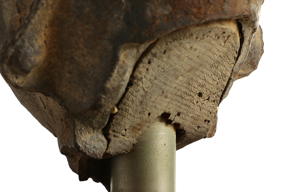 19th Century Bodhisattva Bust on Wooden Pedestal