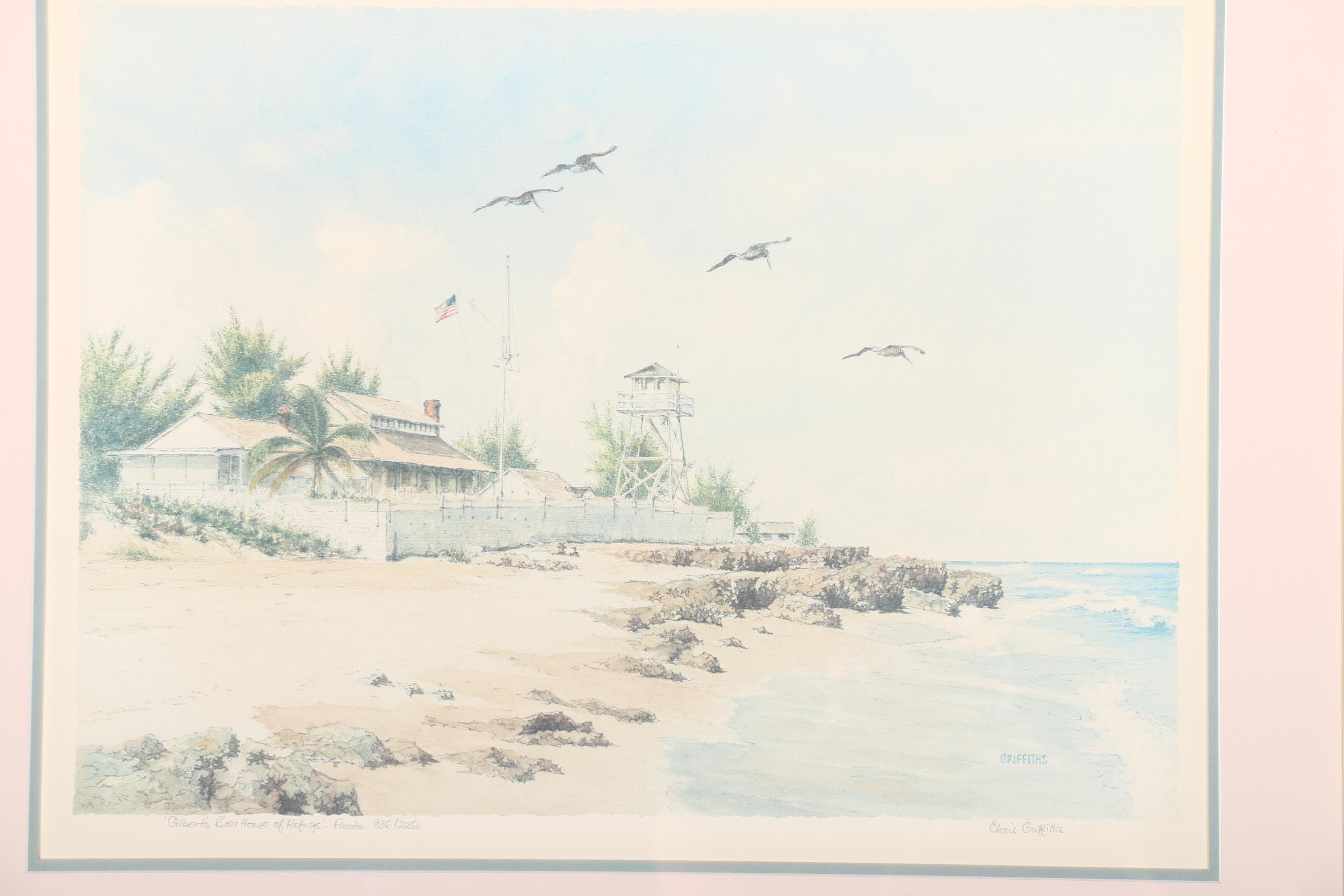 Chris Griffiths Limited Edition Offset Lithograph "Gilbert's Boat House of Refuge"