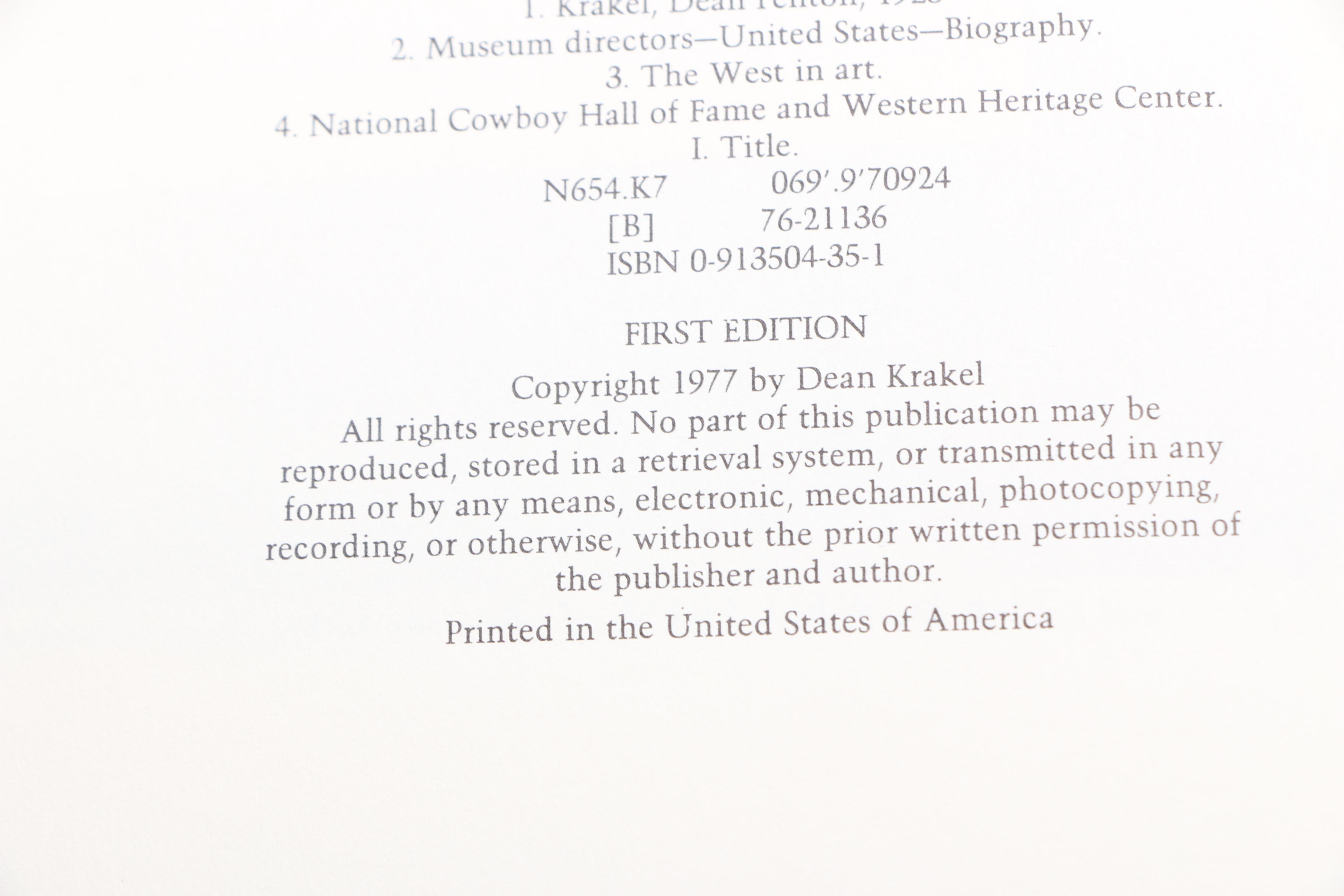 Limited Edition "The Cowboy in Art" and Other Western Art Books