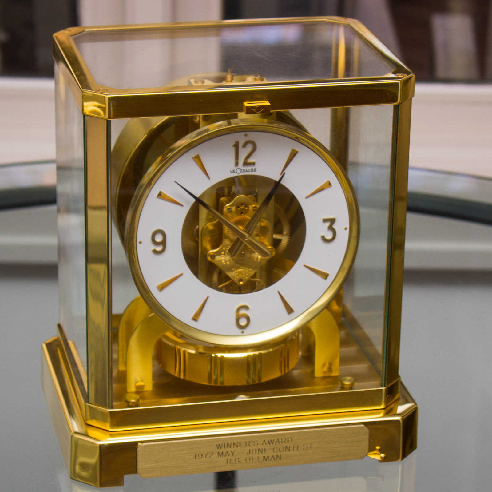 Vintage Jaeger-LeCoultre Brass Atmos Perpetual Motion Clock
