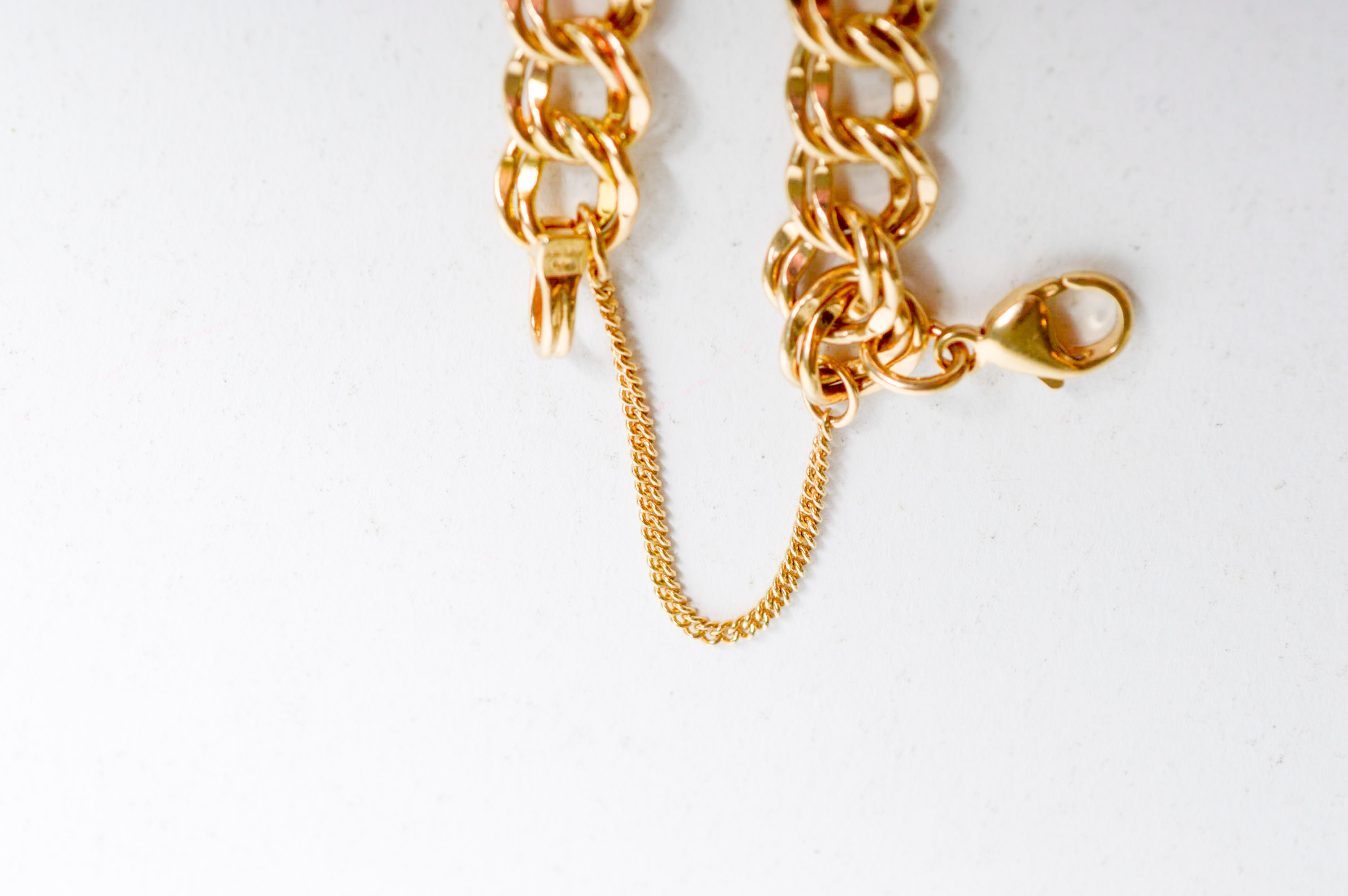 Retired James Avery 14K Yellow Gold Double Curb Link Bracelet