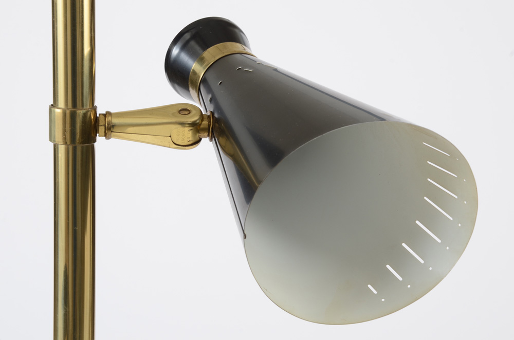 Vintage 1950s Three-Light Floor Pole Lamp