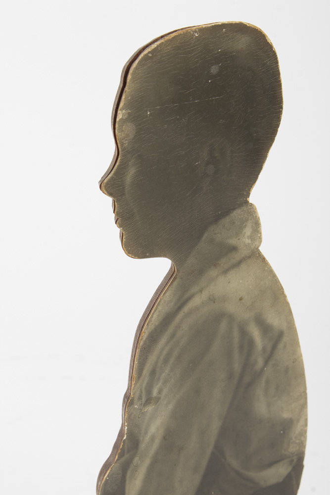 Vintage Photograph With Wood Backing Depicting Young Boy