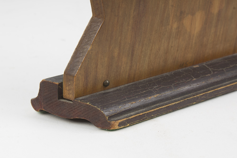 Vintage Photograph With Wood Backing Depicting Young Boy