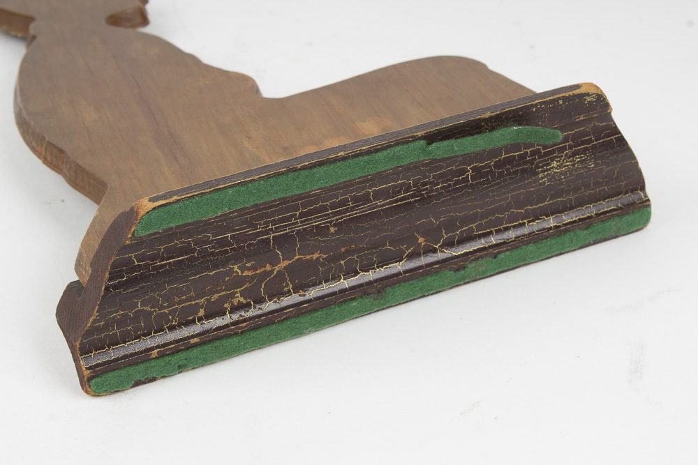 Vintage Photograph With Wood Backing Depicting Young Boy