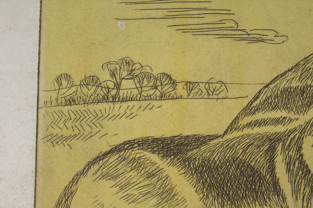 Pearce Bates Signed Limited Edition Wood Block Print of Two German Shepherds