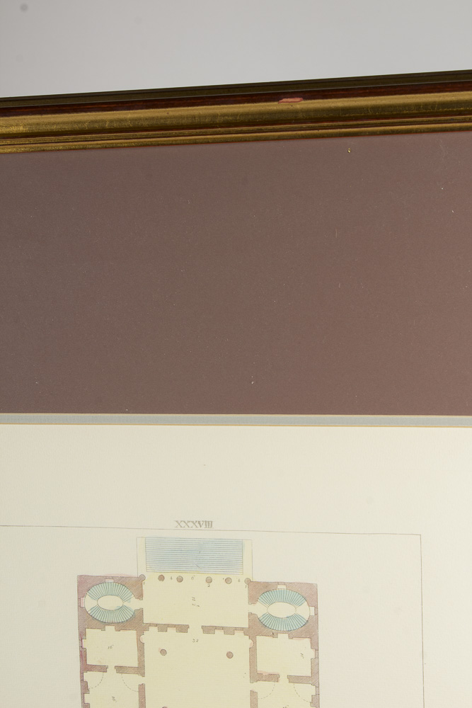 Hand Tinted Etching "The Architecture of Andrea Palladio" Printed By John Darby