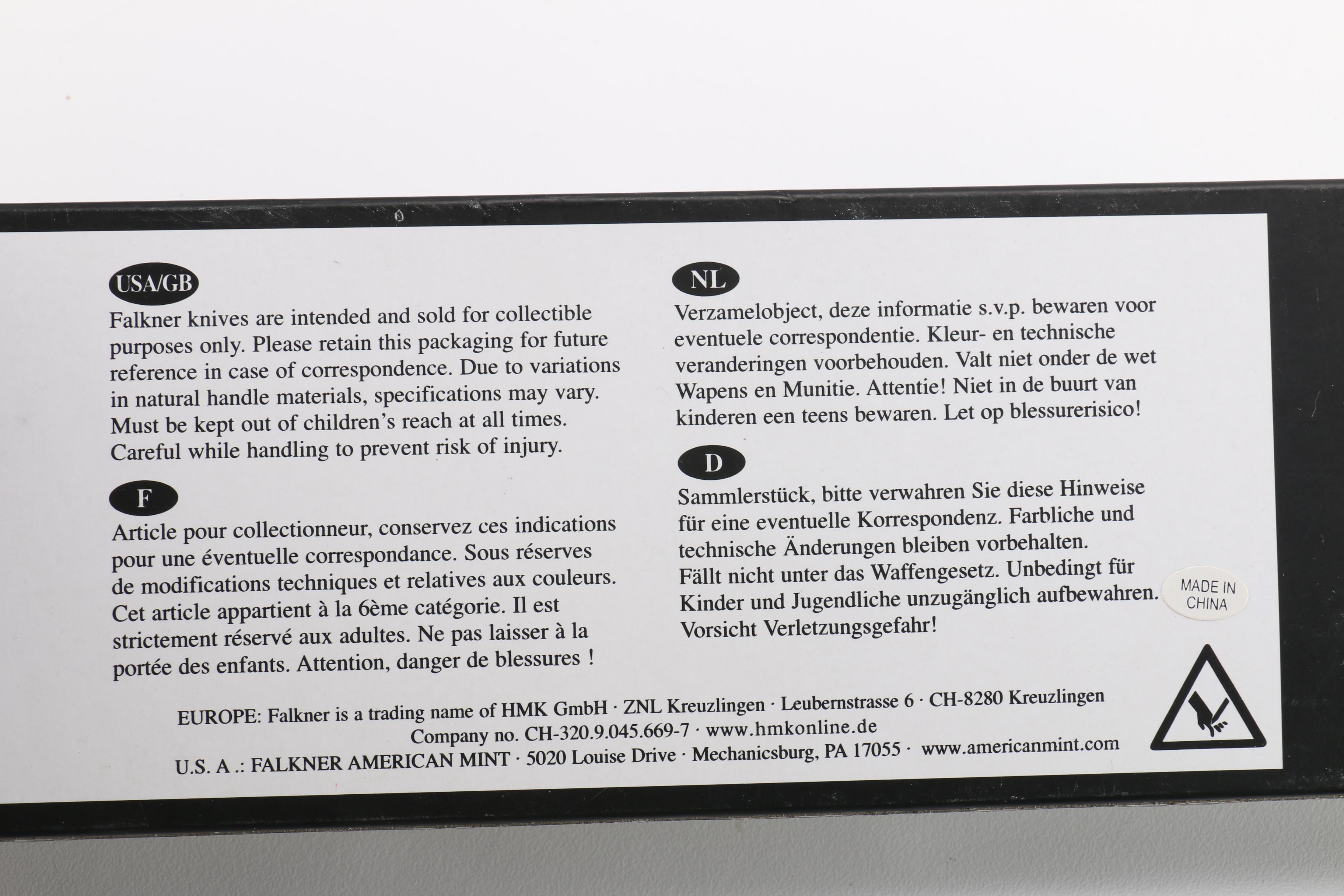 Falkner "10 Point Buck" and "Buffalo Bill" Knives