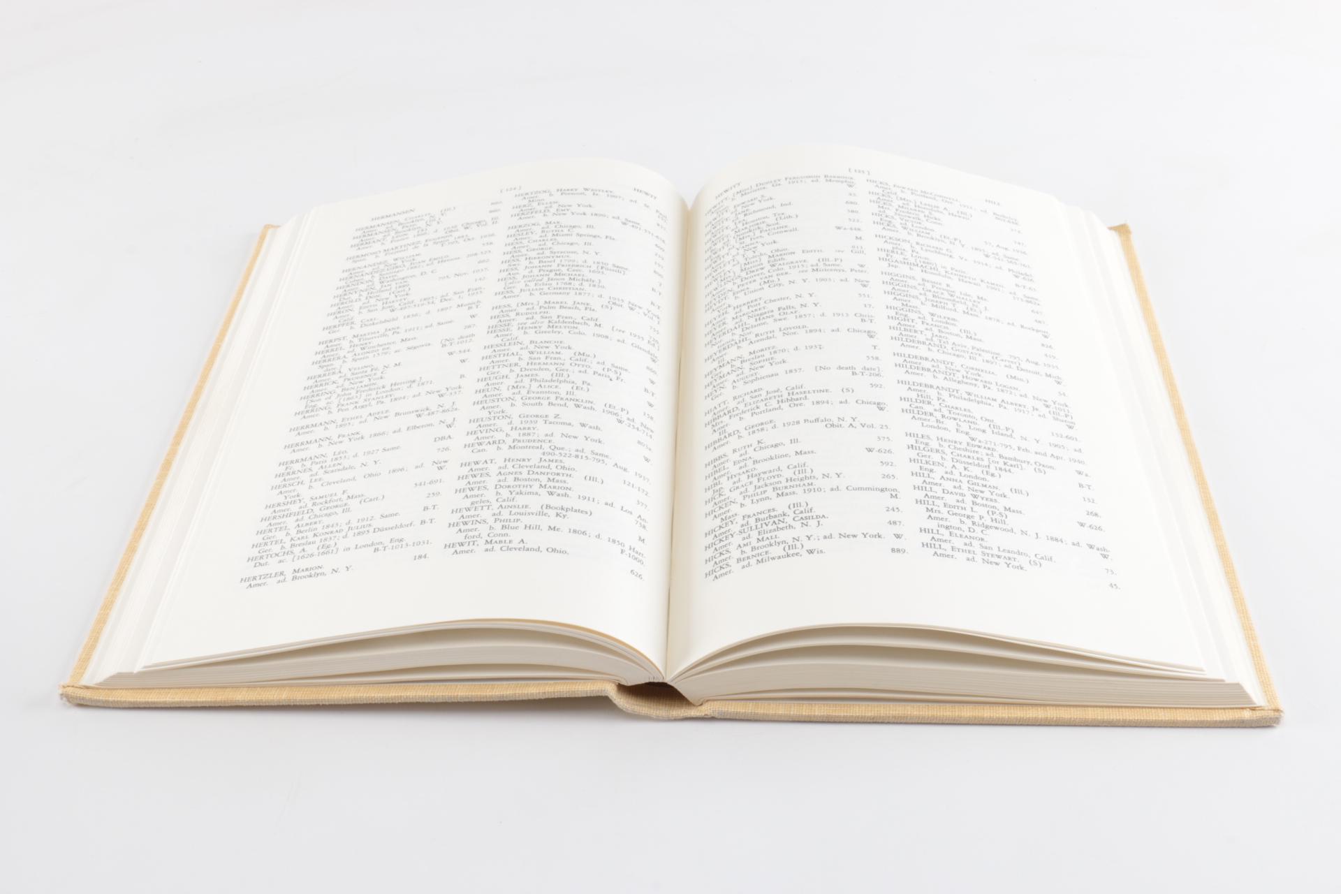 Art Surveys and "Index of Artists" Book Group