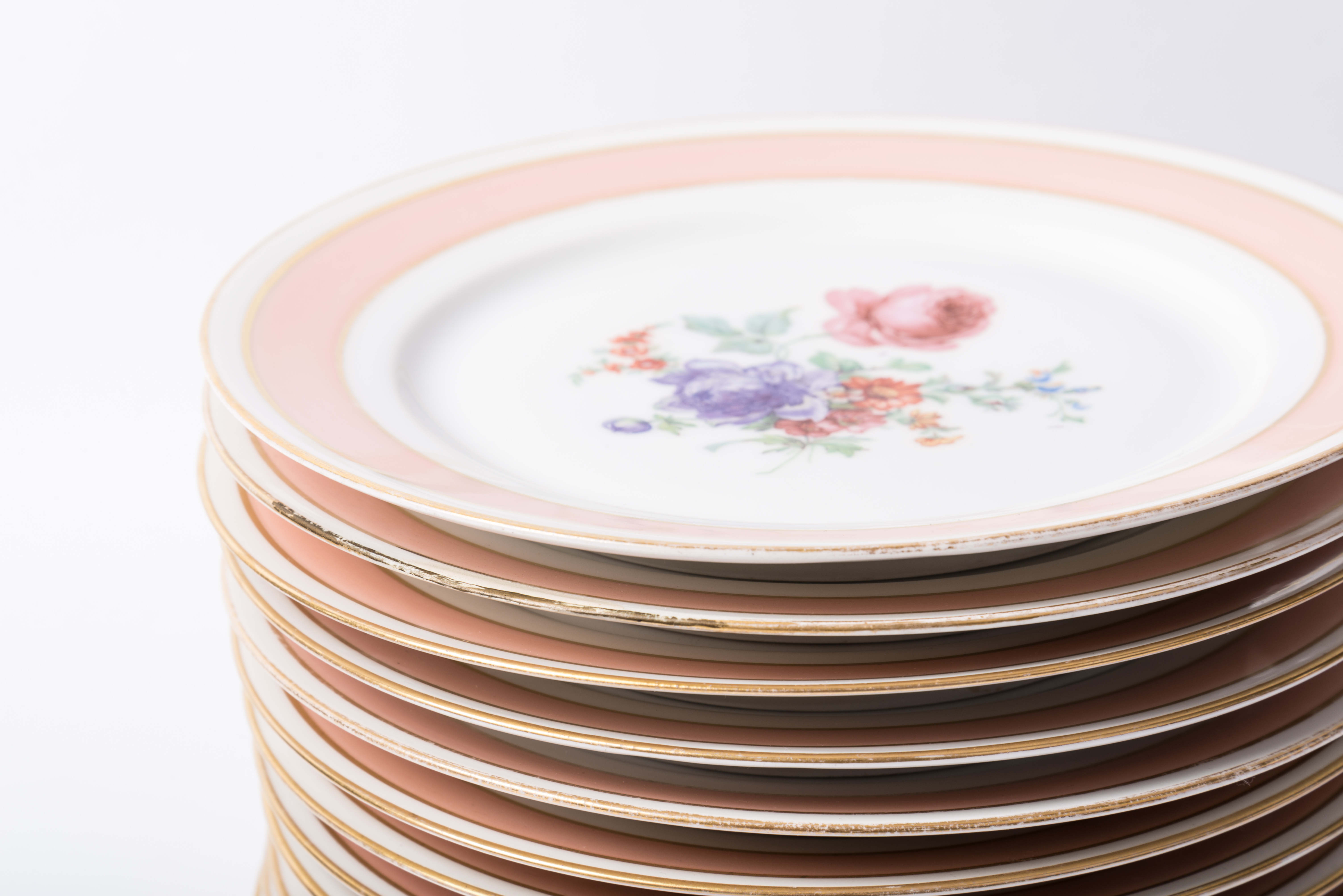 Floral China Dinner Plates
