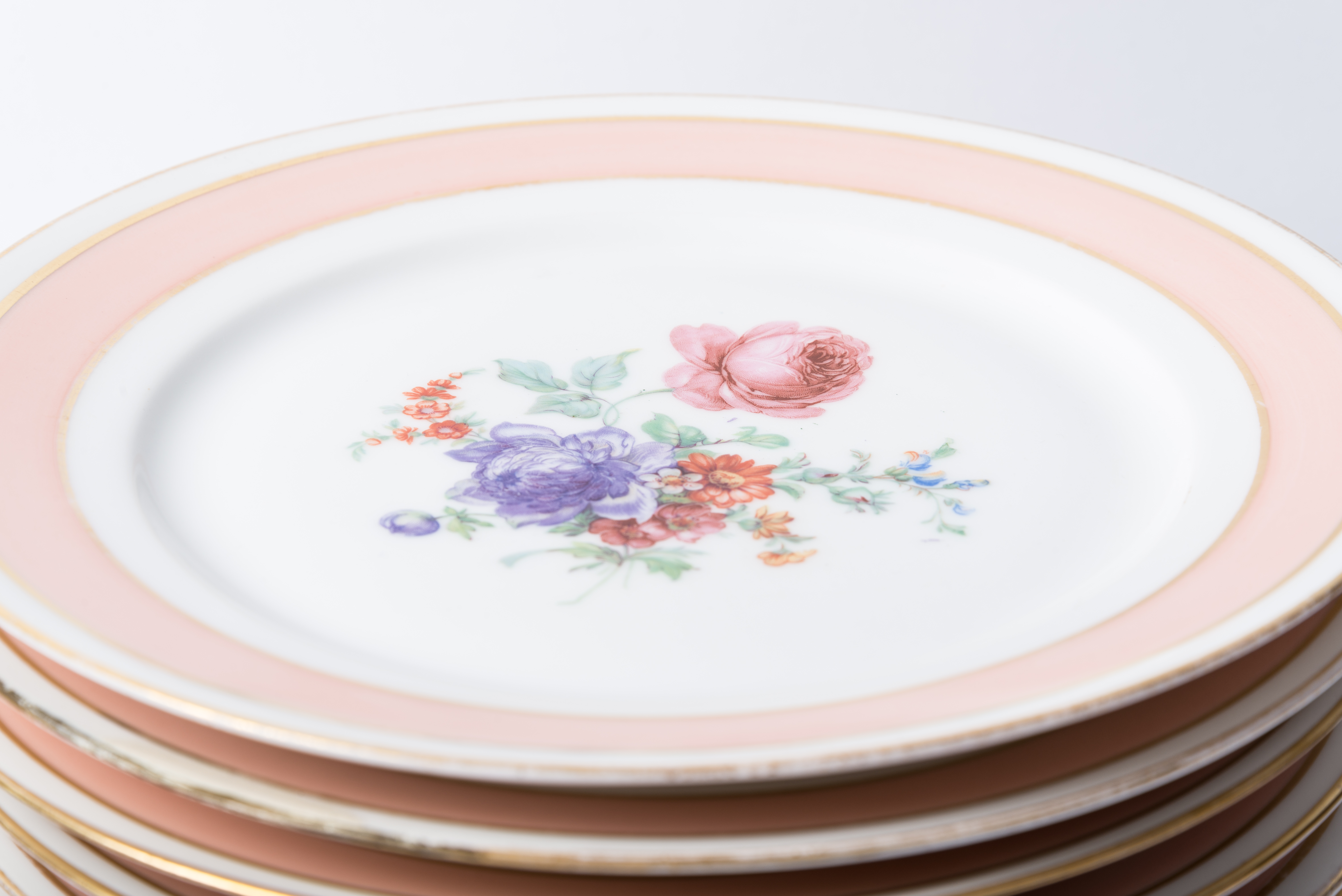 Floral China Dinner Plates