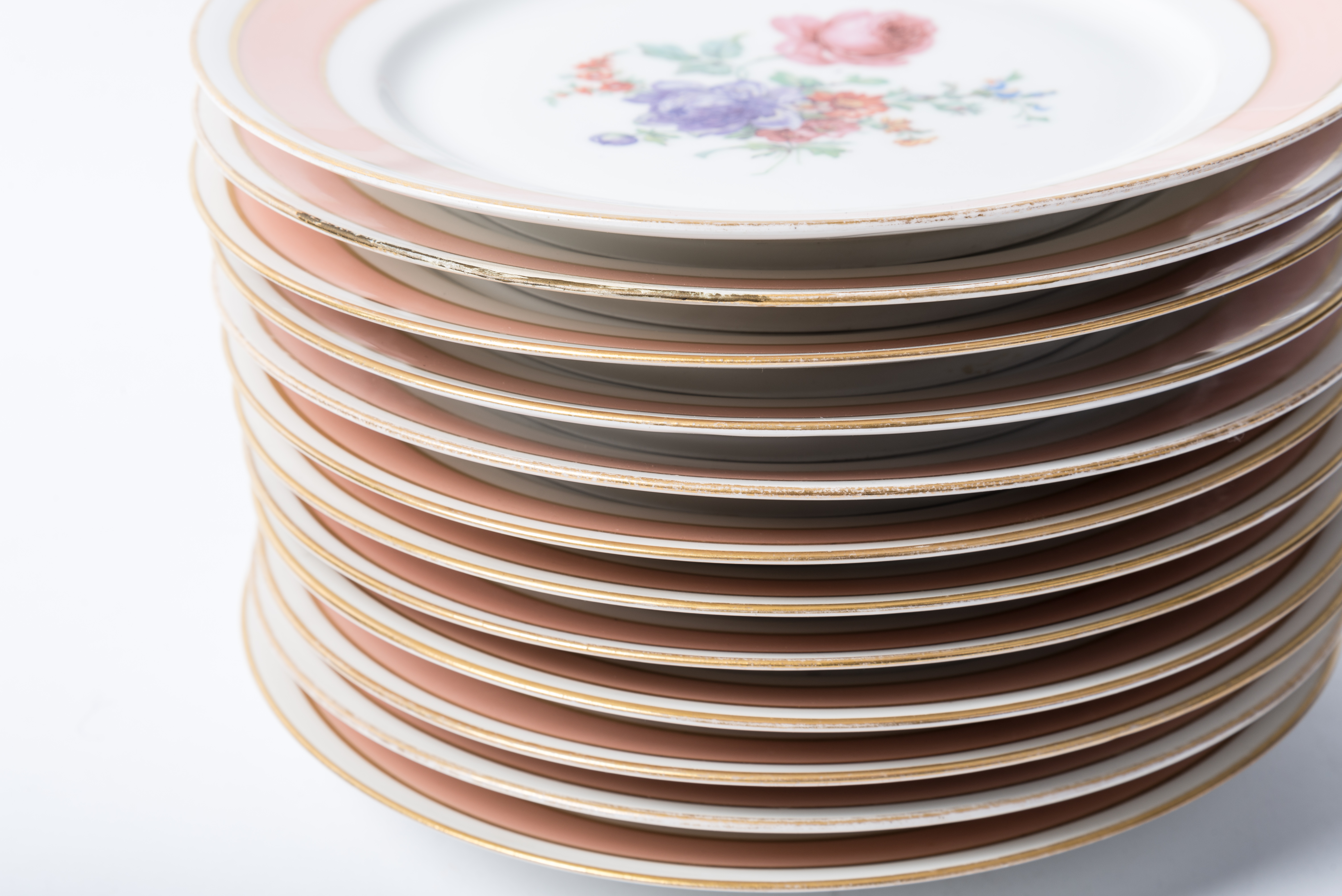 Floral China Dinner Plates