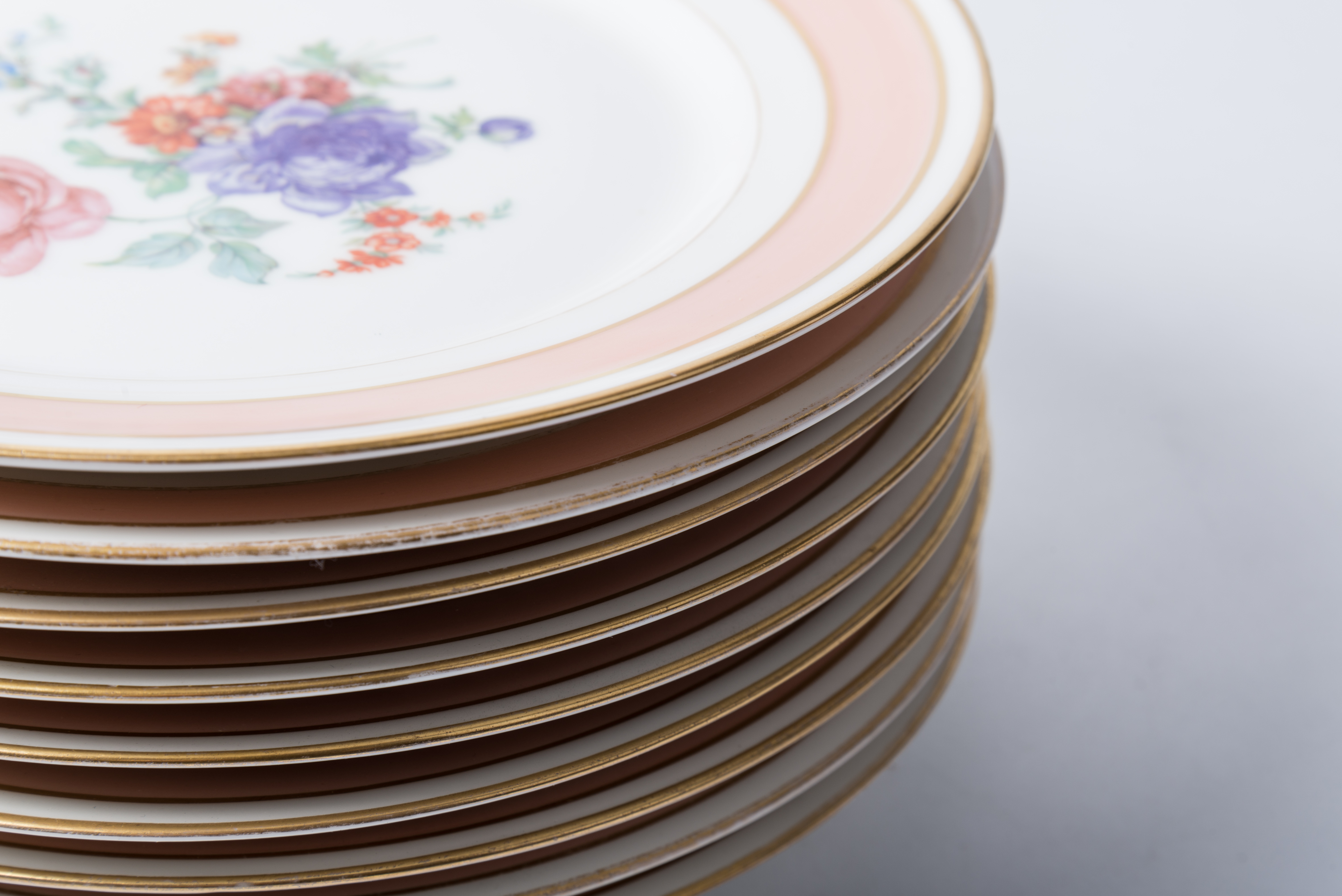 Floral China Dinner Plates