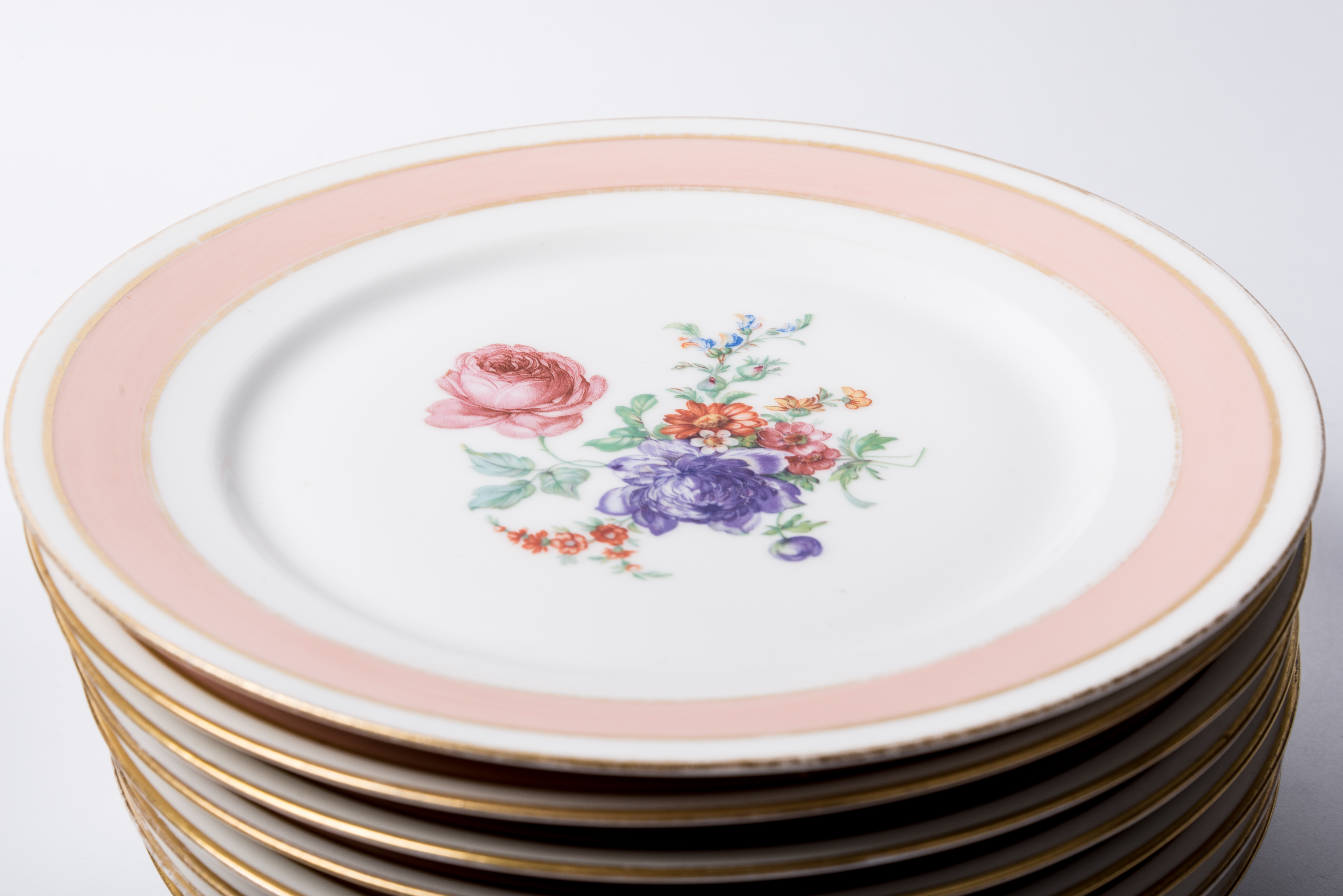 Floral China Dinner Plates
