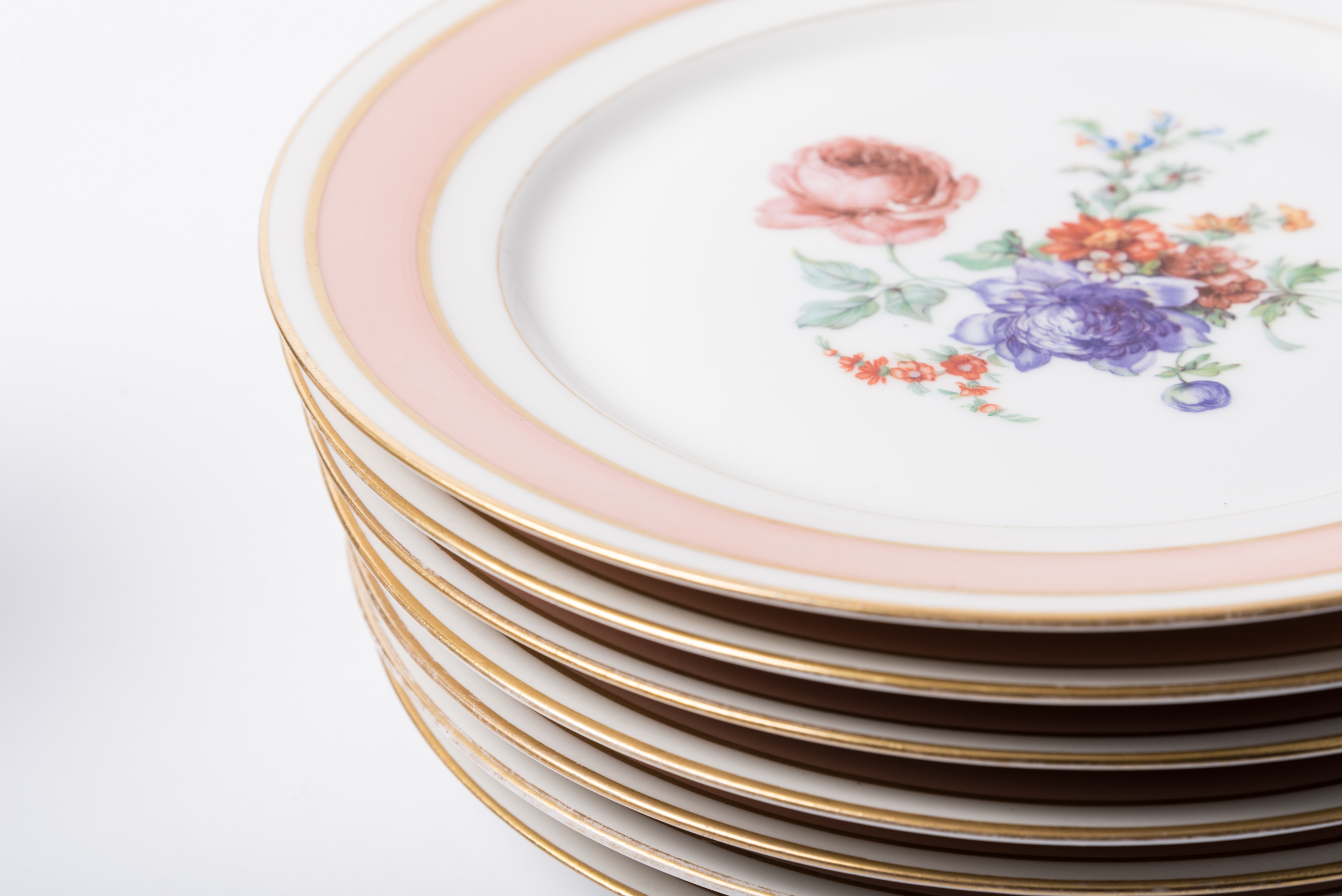 Floral China Dinner Plates